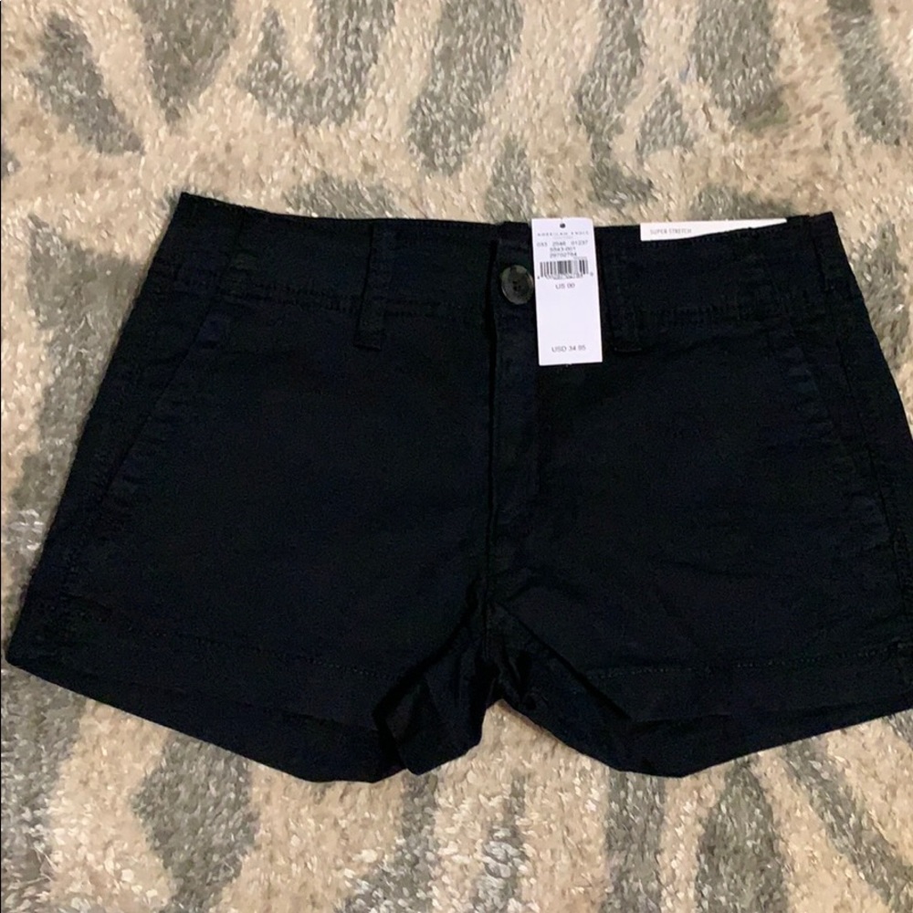 New American Eagle Black Shorts